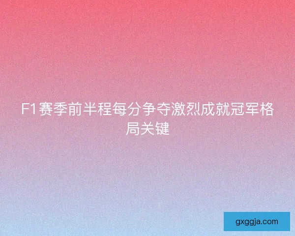 F1赛季前半程每分争夺激烈成就冠军格局关键 F1赛季前半程每分争夺激烈成就冠军格局关键